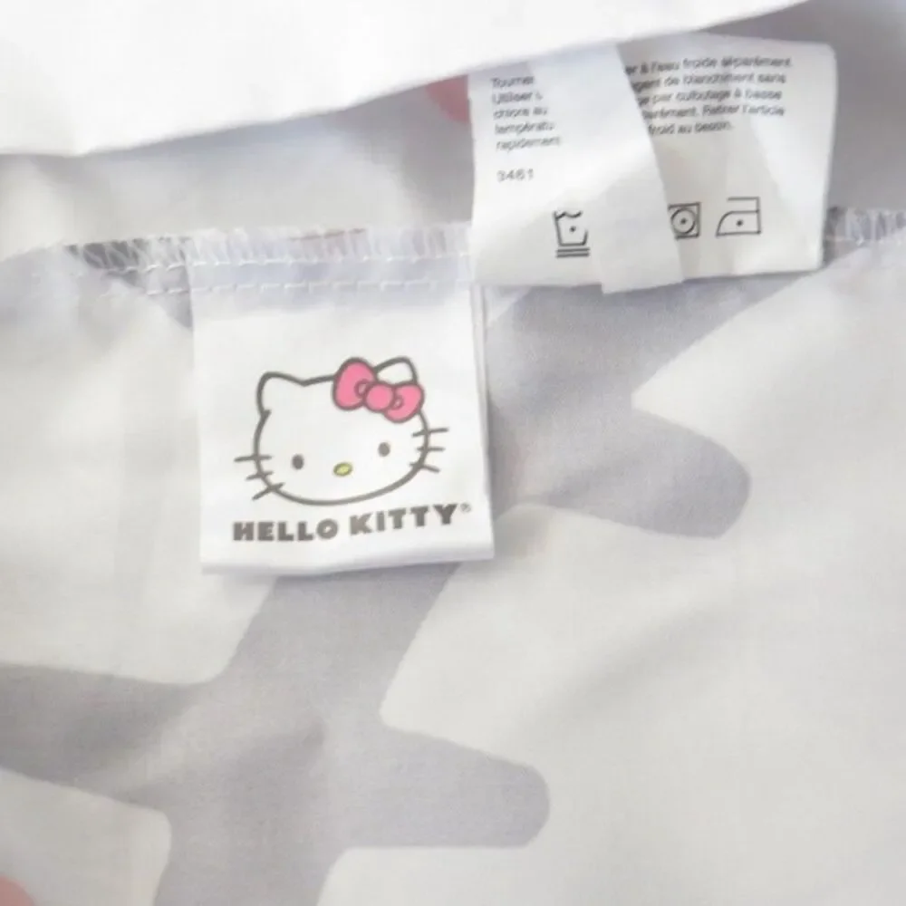 Hello Kitty by Sanrio Polyester Satin Beauty Pillowcases (2) Queen White/Red EUC